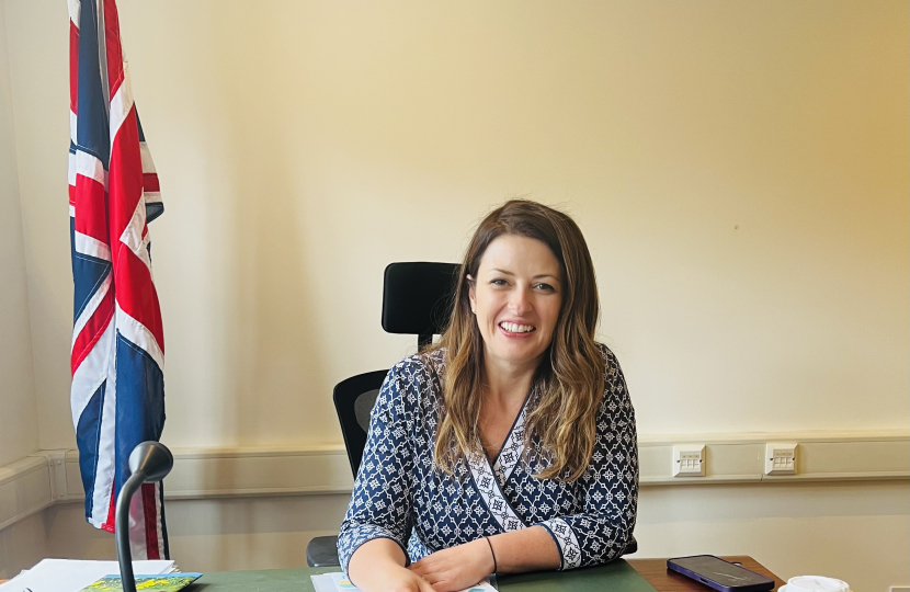 Joy at desk