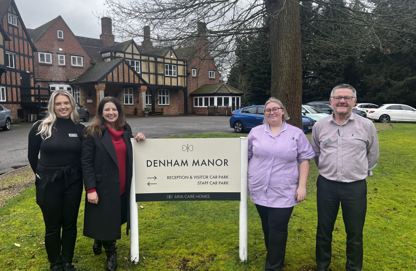 Joy with Denham Manor Care Home Team